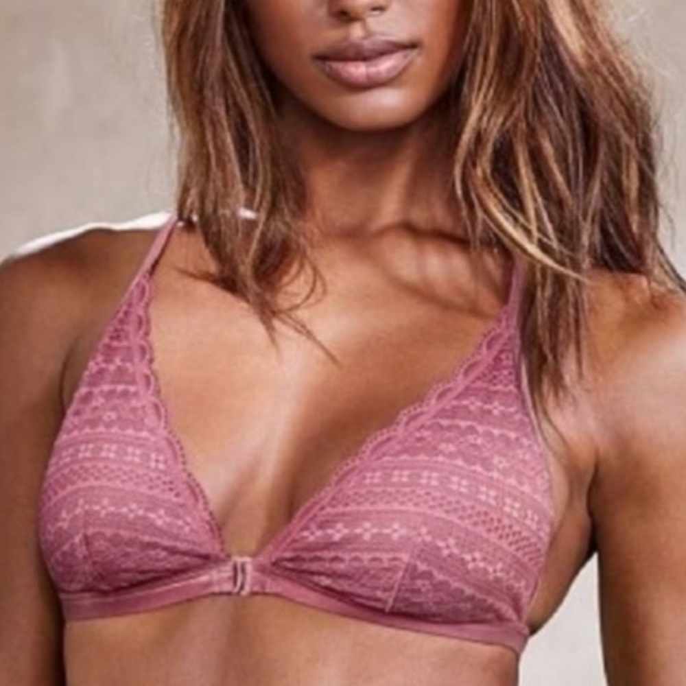Victoria’s Secret Front Close Bralette Dusty Rose